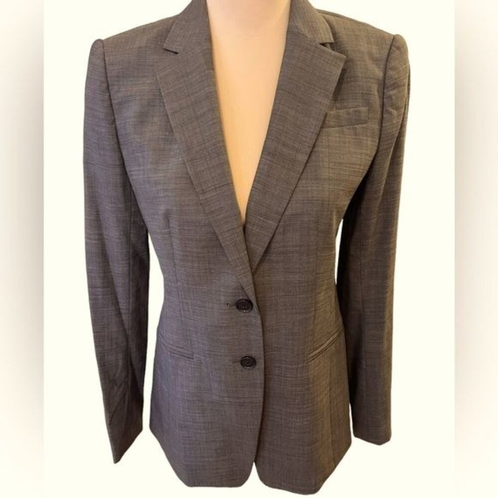 Ann Taylor Bi-Stretch Wool Leah Jacket Smokey Gray with Brown Tint Size 2 NWT